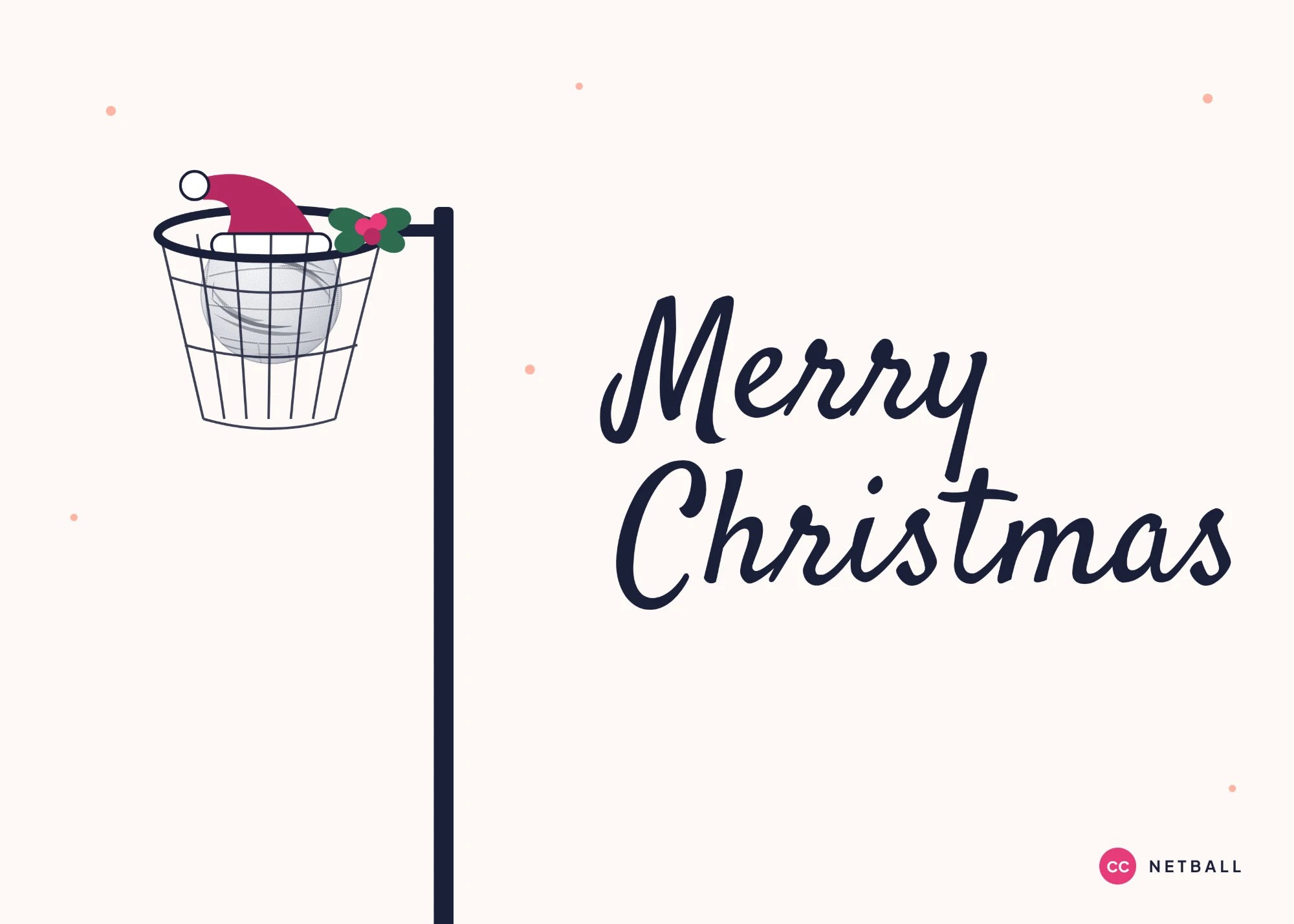CC Netball Christmas Card Pack (10 Cards)